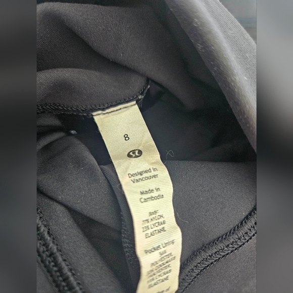 Lululemon branded wonder under, sz. 8, high-waisted, 25" length - Picture 2 of 5